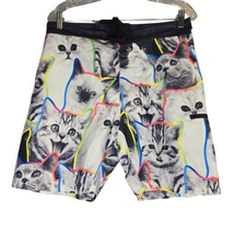 Walnut &amp; 39 Mens Medium Trunks Swim Shorts Drawstring Lining Cats Kittens Kitty - £11.45 GBP