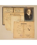 LOT 1911 antique MAX WANDRER EPHEMERA leipzig lehr brief birth photo US ... - £106.70 GBP
