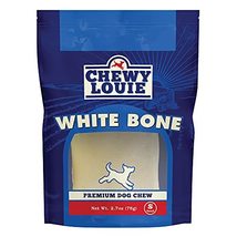CHEWY LOUIE Small White Bone 3pk - One Ingredient, Flavor Packed for Pic... - £19.76 GBP