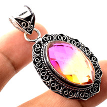 Multi Tourmaline Faceted Vintage Style Handmade Pendant Jewelry 2.10&quot; SA 1783 - £5.98 GBP