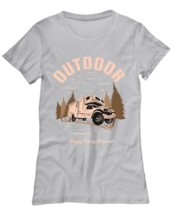 Outdoor Enjoy Every Moment, grey Women&#39;s Tee. Model 60074  - £20.28 GBP