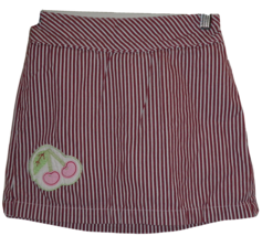 Talbots Kids Cherry Skirt with Shorts Skort Red White Striped Spring Summer Sz 7 - £7.81 GBP