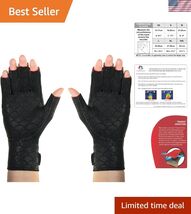 Premium Arthritic Gloves Pair, Black, Relieves Arthritic Pain in Fingers... - $59.76