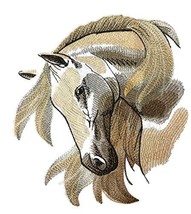 Custom and Unique Horse Face[Wild at Heart Stallion ] Embroidered Iron On/Sew Pa - £18.27 GBP