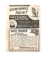 1947 Gordon Smith Luminall Interior Paint Advertisement Vintage Painting... - $363.77 MXN