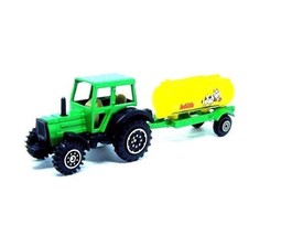 FARM TRACTOR WITH MILK TANKER WAGON, GREEN WELLY TRACTOR COLLECTOR&#39;S MOD... - £25.20 GBP