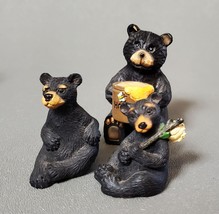 Lot Tiny Vtg Black Bears Second Nature Design Bee Honey Resin Three 2001 - £18.69 GBP