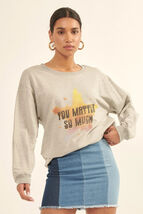  Vintage-style, Multicolor Star French Terry Knit Graphic Sweatshirt - $35.55
