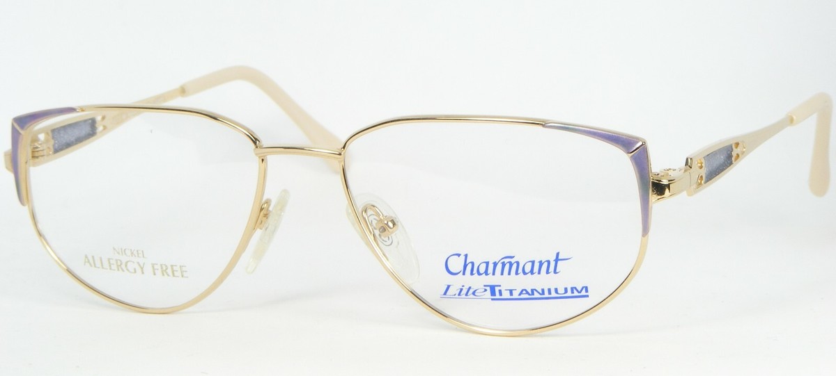 Charmant Lite Titanio 4073 Oro/Lavanda Vista senza Nichel 53-16-130mm - $66.33