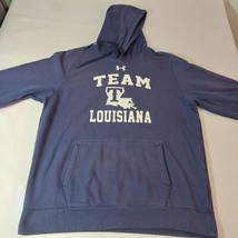 Under Armour TEAM LOUISIANA Men's Blue Drawstring Hoodie Pullover Sweatshirt XL image 8