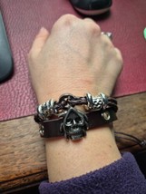 Brown Leather Phantom Braclet - £3.84 GBP