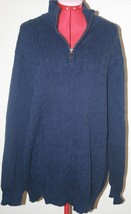 XXL Cambridge Classics 1/4 Zipper pull over sweater Navy BLUE (2XL) - £23.22 GBP