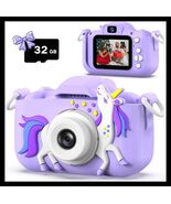 NEW Kids Purple Unicorn Digital Video Camera 32GB SD Card - $19.95