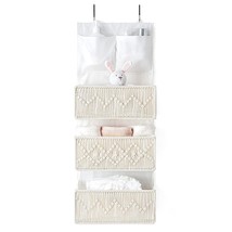 Macrame Over The Door Organizer Boho Decor Wall Mount Hanging Baby Storage With  - £42.30 GBP