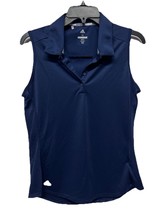 Adidas Golf Women’ Navy Blue Sleeveless Polo Athletic Top Size M - $22.74