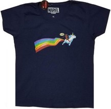 Marvel DEADPOOL Unicorn Women&#39;s Graphic T- Shirt (Size: X-Large) - £10.19 GBP