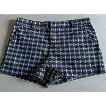 Joe Fresh Textured Geometric Pattern Shorts Blue Womens Size 8 - $217.01 MXN