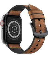 Compatible With Apple Watch Band 44/42mm,Sweatproof Genuine Leather Brow... - $11.33