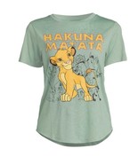 Disney The Lion King Hakuna Matata T-Shirt Juniors Size XS (1) Color Olive - $271.73 MXN