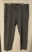 Haggar Gray Straight Fit Premium No-Iron Flat-Front Dress Pants Men&#39;s Sz... - £12.38 GBP