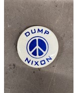 Vintage Dump President Richard Nixon Political Pin Button Pinback Peace ... - €15,38 EUR