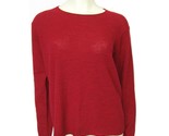 Eileen Fisher Red 100% Wool Sweater L Women&#39;s Large Crew Neck - $39.55
