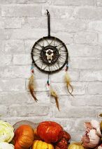 Native American Horned Bison Steer Cow Skull Dreamcatcher With Beaded Fe... - €25,92 EUR