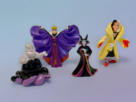 Disney Villains PVC Figures Set 1990s Ursula Maleficent Cruella Evil Queen - $19.99