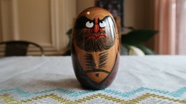 Vintage Japanese Angry God Kokeshi Wood Doll 3.75&quot; - £30.70 GBP