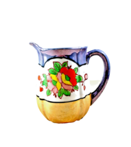 Lusterware Small Floral Pitcher (Japan) - $17.82