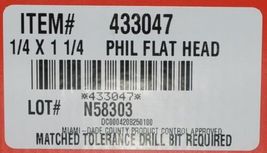 Hilti 433047 KwikCon II PLUS 1/4  x 1 1/4 in. Phillips Flat Head Screws 100pcs image 5