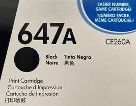 HP 647A Black Toner CE260A 8.5K Page Yield For HP CP4025 CP4525 Sealed Box - £91.90 GBP