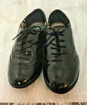 Kelly &amp; Katie Women&#39;s Shoes Size 7 Black Brogues Faux Patent Leather - £21.70 GBP