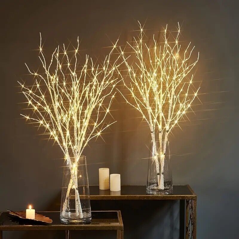 Primary image for 1pc 2.62Ft 50LED Luminous White Birch Branch Decorative Light, Simulated Artific