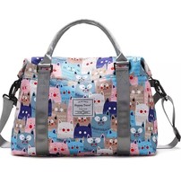 Travel Duffle Bag Weekender Overnight Bag Gym Tote Bag with Wet Pocket Cats - $441.85 MXN