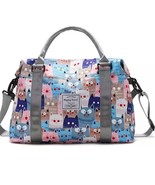 Travel Duffle Bag Weekender Overnight Bag Gym Tote Bag with Wet Pocket Cats - $441.85 MXN