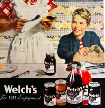 1947 Welch&#39;s Jam Jelly Juice Advertisement Preserves Beverages Vintage D... - $29.99