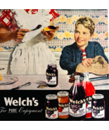 1947 Welch&#39;s Jam Jelly Juice Advertisement Preserves Beverages Vintage D... - €25,85 EUR