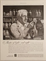 1948 Print Ad Better Vision Institute Thomas Alva Edison Works on Electric Lamp - £7.31 GBP