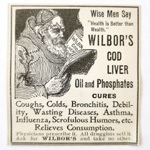 Wilbor&#39;s Cod Liver Oil Quack Meds 1897 Advertisement Victorian Medical ADBN1uuu - £11.57 GBP