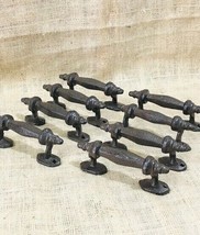 8 HANDLES RUSTIC CAST IRON ANTIQUE STYLE BARN GATE PULLS DRAWER DOOR SHE... - £23.69 GBP