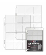 4 packs of 20 (60) BCW 2 ½&quot; x 2 ½&quot; Sized 12-Pocket Vinyl Binder Pages - $46.05