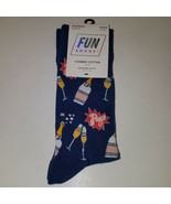 NEW Fun Socks Women&#39;s Crew Socks 9-11 Champagne Pop Celebration Wedding ... - $9.85