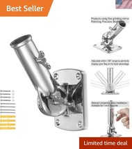 Durable Marine-Grade Stainless Steel Flag Pole Bracket - 180° Adjustable - $64.49