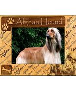 Afghan Hound Laser Engraved Wood Picture Frame Landscape (5 x 7) - $563.94 MXN