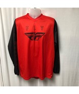 Fly Racing F-16 Jersey Mens Large Red Black Shirt FLAW - $15.67