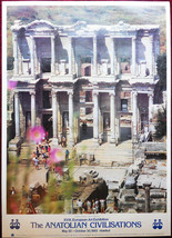 Original Poster Ancient Greece Antique Library Celsius 1983 Turkey Ephesus - £122.14 GBP