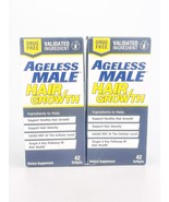 Ageless Male Hair Growth Softgels 42ct Lot of 2 BB05/25 - $28.01