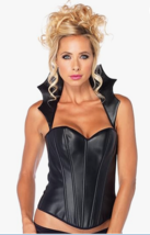 LEG AVENUE WET LOOK CORSET WITH COLLAR ADULT HALLOWEEN COSTUME WOMEN&#39;S S... - $526.20 MXN