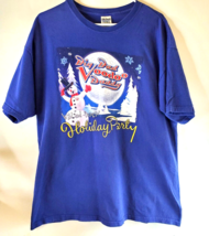Big Bad Voodoo Daddy XL T-Shirt Holiday Party Snowman Gildan Cotton Blue... - $12.00